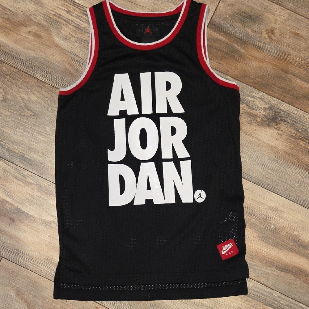 Nike Air Jordan Kids Black and Red Jersey